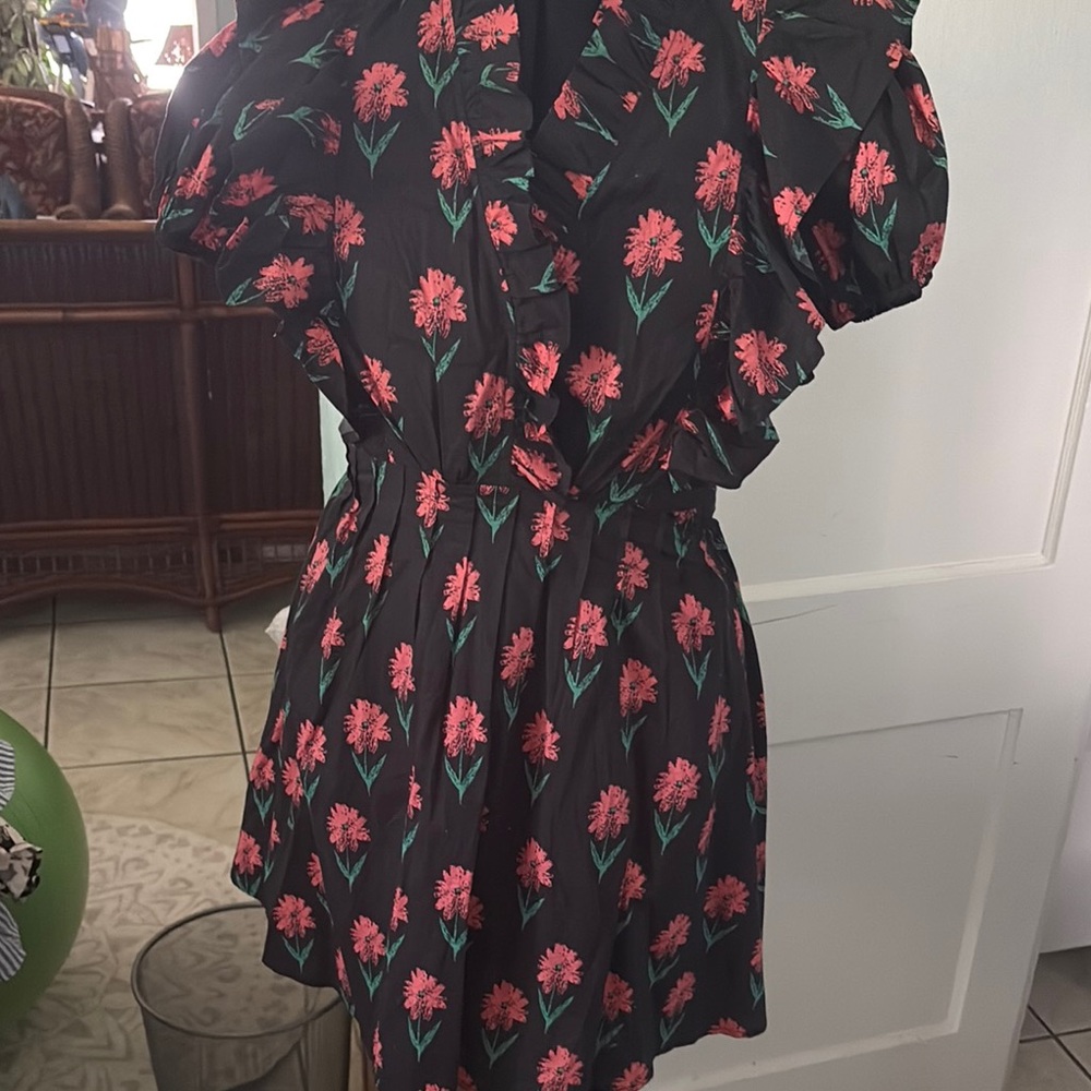 Floral Black Dress